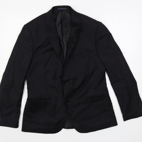 Paul Costelloe Mens Black Polyester Jacket Suit Jacket Size 40 Regular