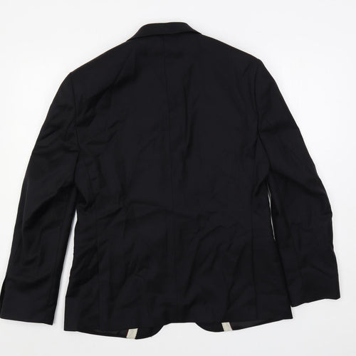 Paul Costelloe Mens Black Polyester Jacket Suit Jacket Size 40 Regular
