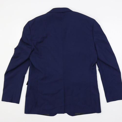 Skopes Mens Blue Polyester Jacket Suit Jacket Size 38 Regular