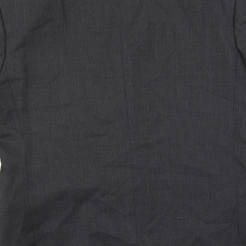 REMUS Mens Grey Striped Polyester Jacket Suit Jacket Size 40 Regular