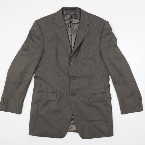 Marks and Spencer Mens Grey Wool Jacket Suit Jacket Size 40 Regular