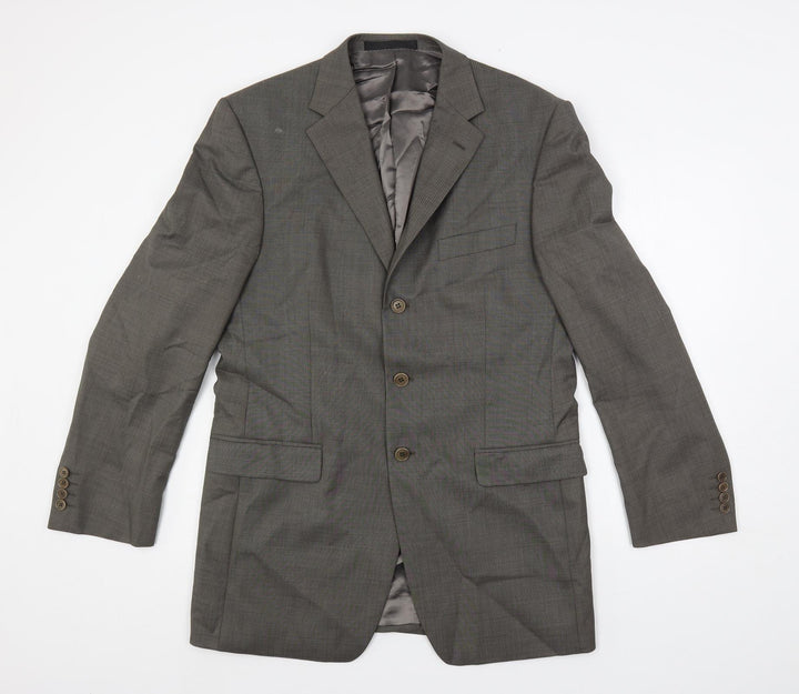 Marks and Spencer Mens Grey Wool Jacket Suit Jacket Size 40 Regular