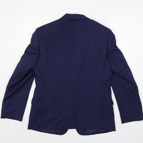 Marks and Spencer Mens Blue Polyester Jacket Suit Jacket Size 40 Regular