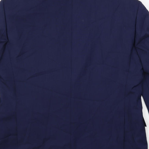 Marks and Spencer Mens Blue Polyester Jacket Suit Jacket Size 40 Regular