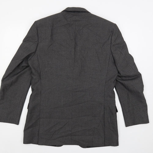 Karl Jackson Mens Grey Polyester Jacket Suit Jacket Size 40 Regular