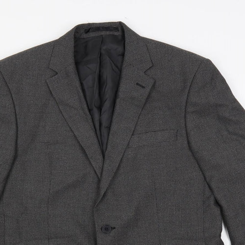 Karl Jackson Mens Grey Polyester Jacket Suit Jacket Size 40 Regular
