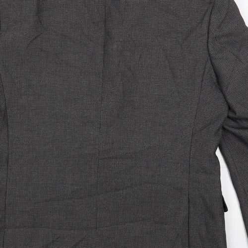 Karl Jackson Mens Grey Polyester Jacket Suit Jacket Size 40 Regular