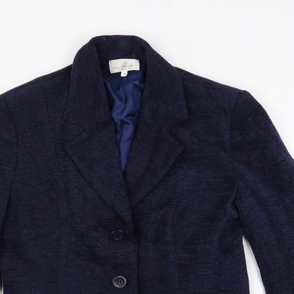 Camaieu Womens Blue Jacket Blazer Size M Button