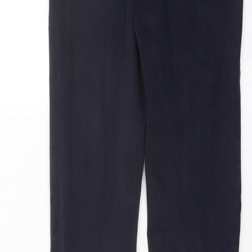 H&M Womens Blue Cotton Straight Jeans Size 8 L29 in Regular Button