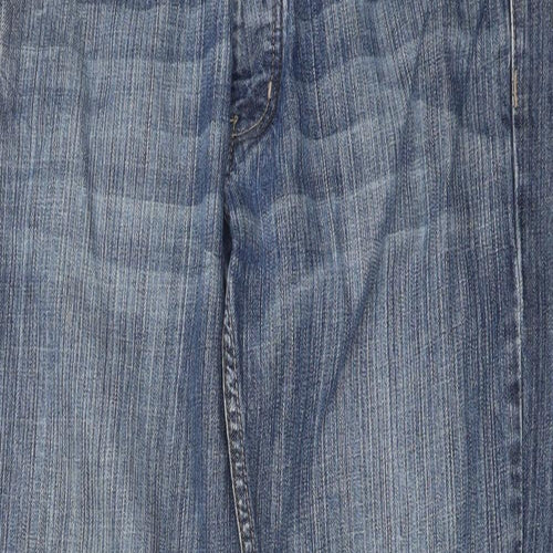 Topman Mens Blue Cotton Straight Jeans Size 34 in L30 in Slim Button