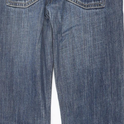 Topman Mens Blue Cotton Straight Jeans Size 34 in L30 in Slim Button