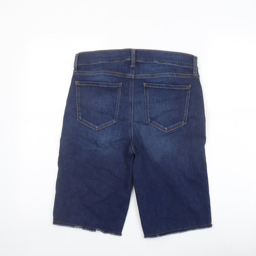 NYDJ Womens Blue Cotton Bermuda Shorts Size 6 L12 in Regular Button