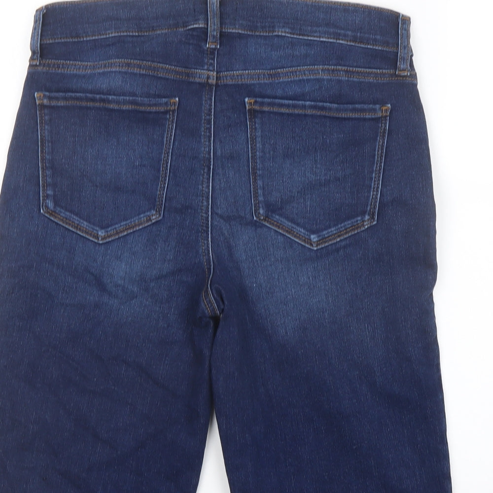NYDJ Womens Blue Cotton Bermuda Shorts Size 6 L12 in Regular Button