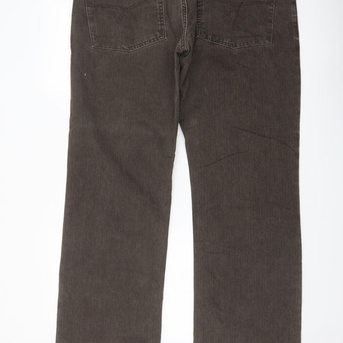 NEXT Mens Brown Cotton Straight Jeans Size 38 in L31 in Regular Button