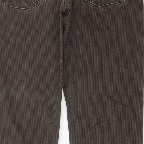 NEXT Mens Brown Cotton Straight Jeans Size 38 in L31 in Regular Button
