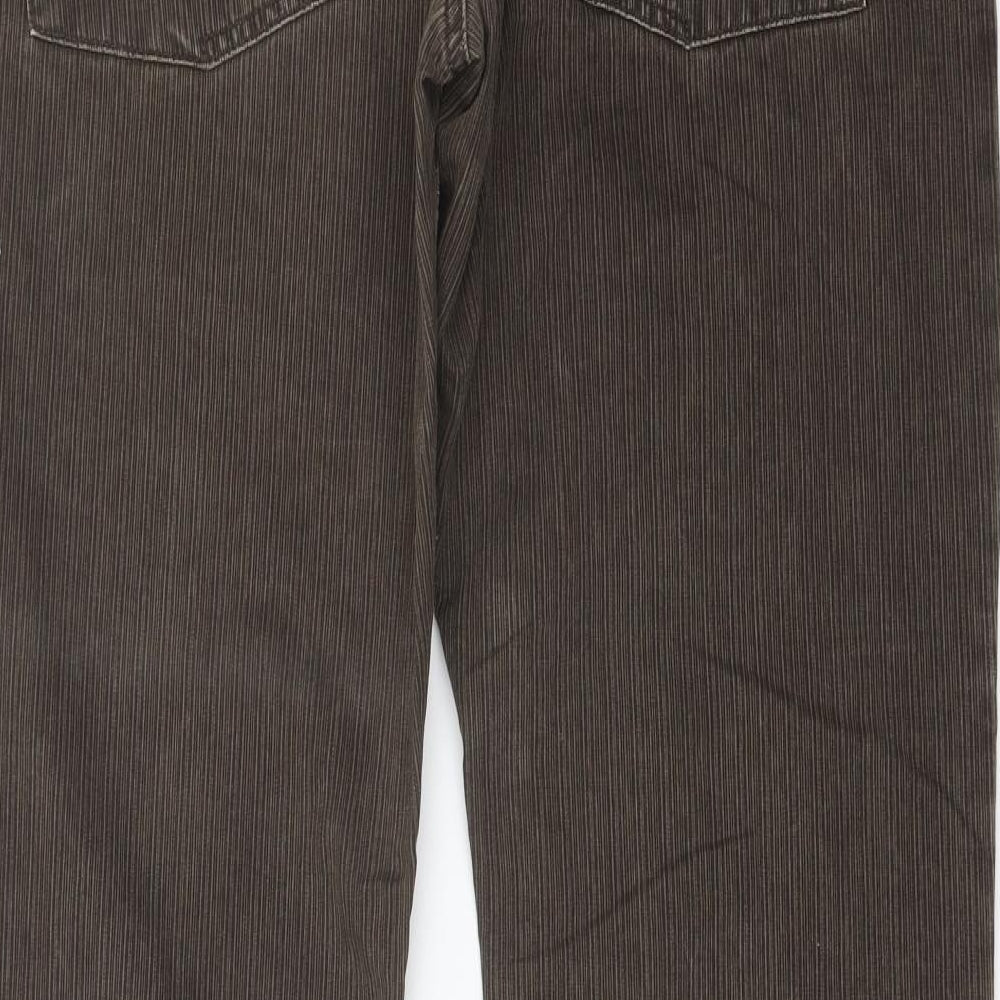 NEXT Mens Brown Cotton Straight Jeans Size 38 in L31 in Regular Button