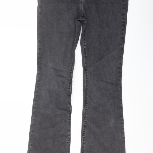 COLLUSION Womens Grey Cotton Bootcut Jeans Size 26 in L30 in Regular Button