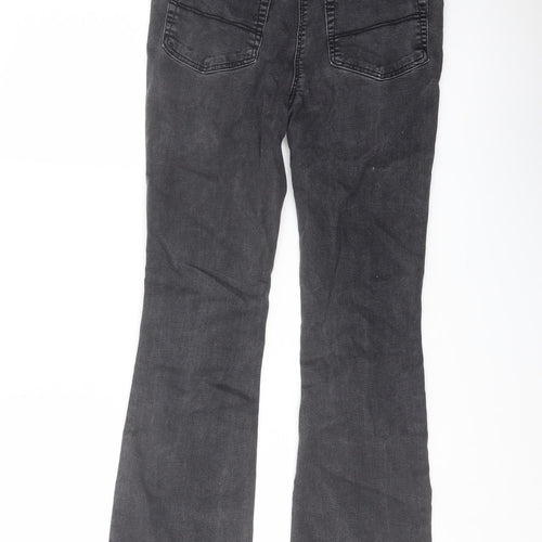 COLLUSION Womens Grey Cotton Bootcut Jeans Size 26 in L30 in Regular Button