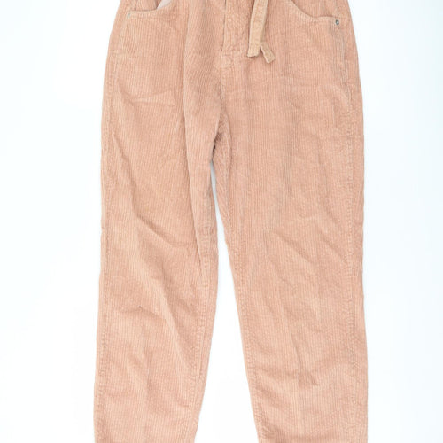 River Island Womens Pink Cotton Trousers Size 8 L24 in Regular Button