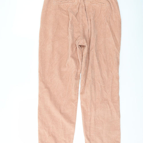 River Island Womens Pink Cotton Trousers Size 8 L24 in Regular Button