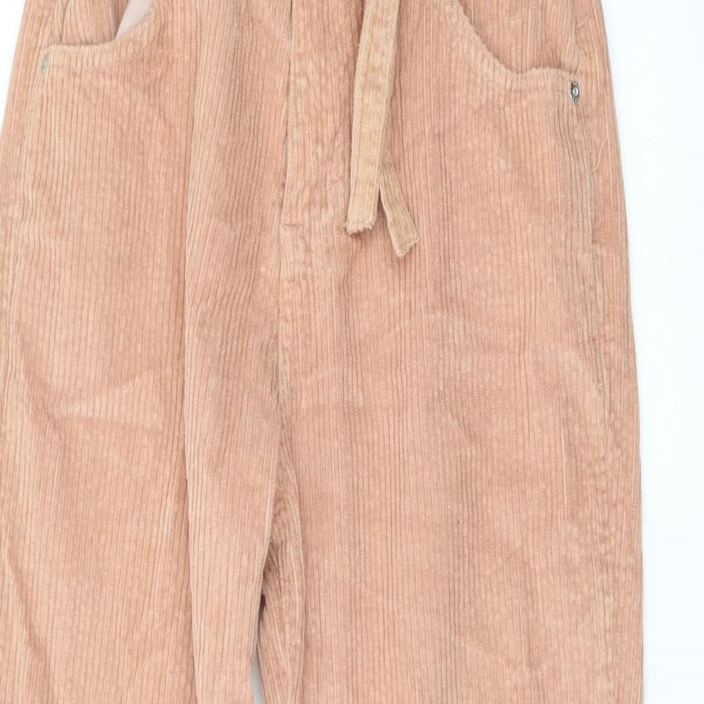 River Island Womens Pink Cotton Trousers Size 8 L24 in Regular Button