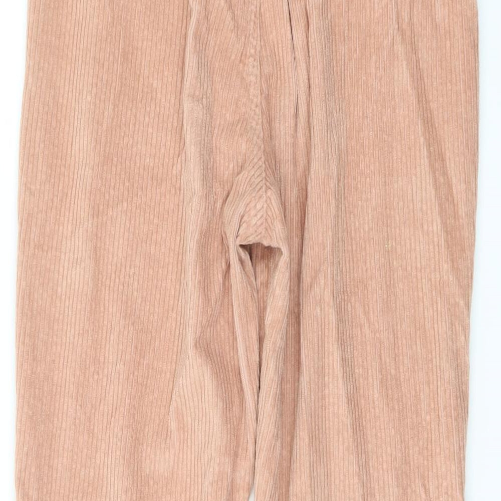 River Island Womens Pink Cotton Trousers Size 8 L24 in Regular Button