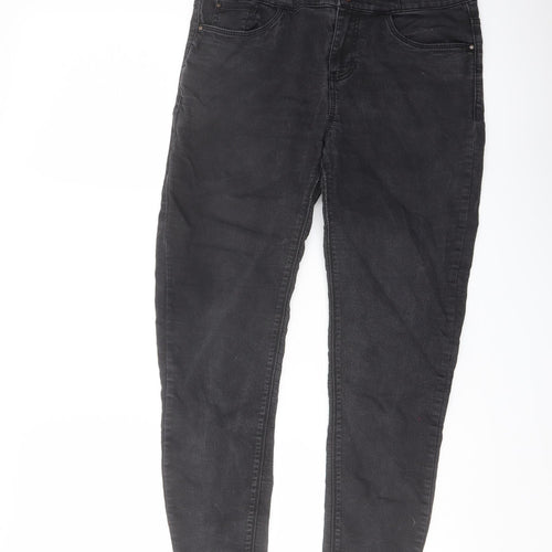 New Look Womens Black Cotton Skinny Jeans Size 10 L24 in Regular Button
