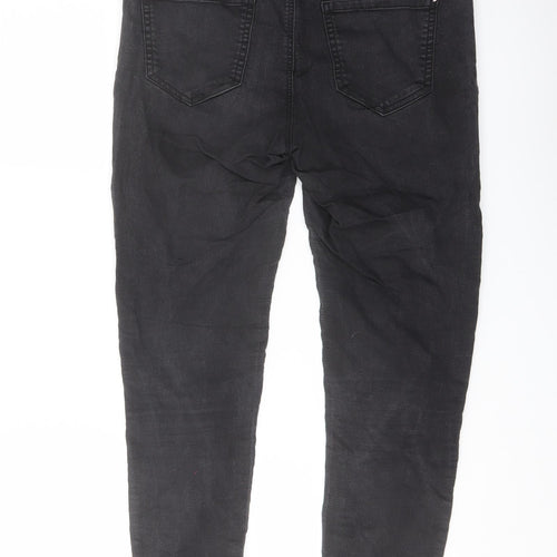 New Look Womens Black Cotton Skinny Jeans Size 10 L24 in Regular Button