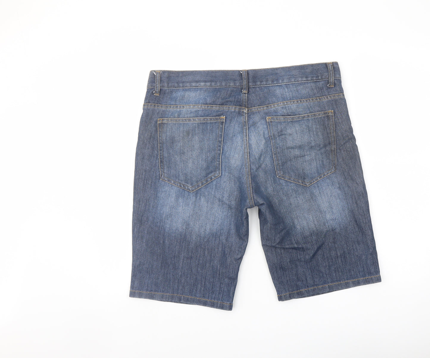 Denim & Co. Mens Blue Cotton Bermuda Shorts Size 30 in L10 in Regular Button