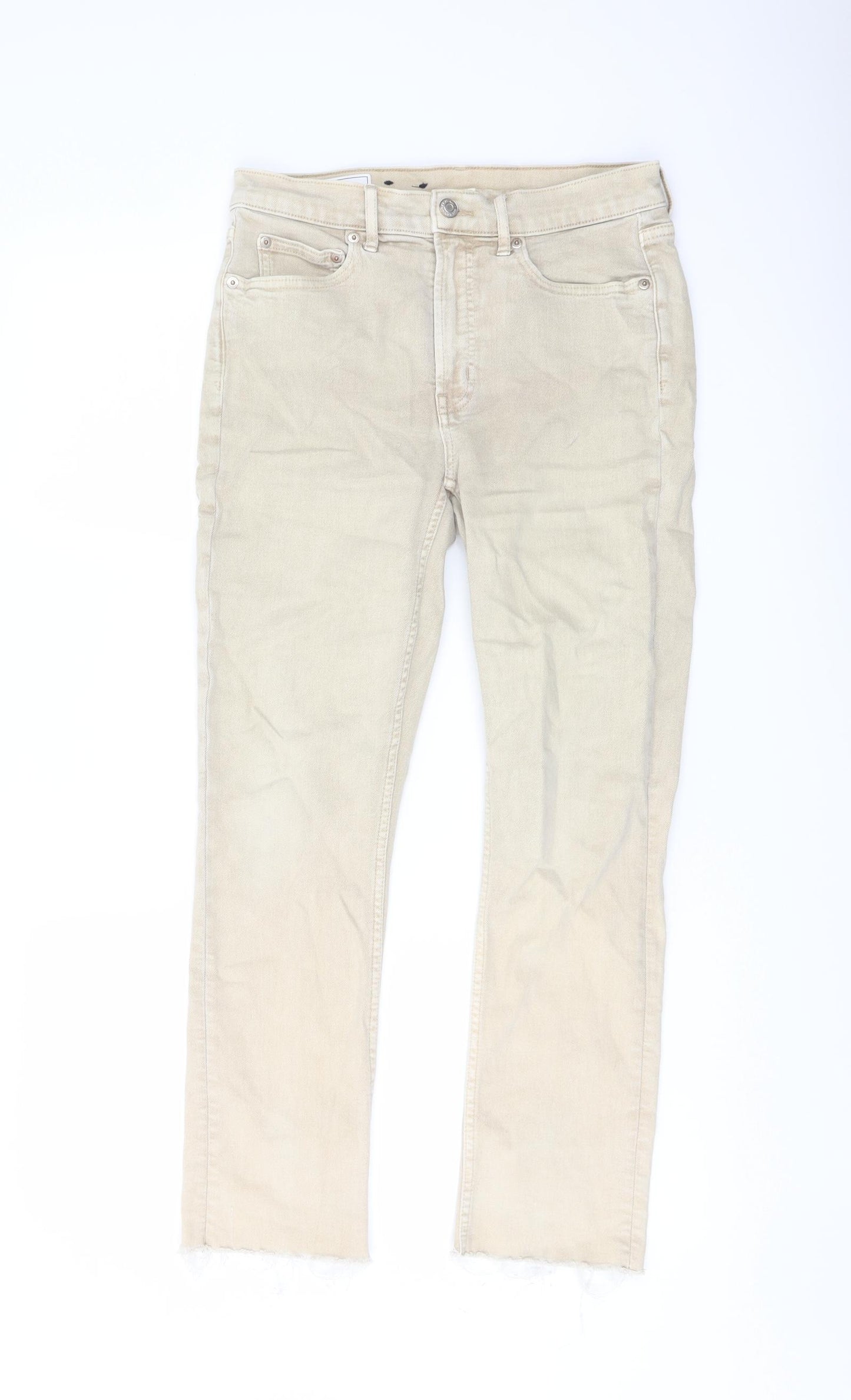 Gap Womens Beige Cotton Straight Jeans Size 26 in L28 in Regular Button