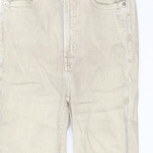 Gap Womens Beige Cotton Straight Jeans Size 26 in L28 in Regular Button