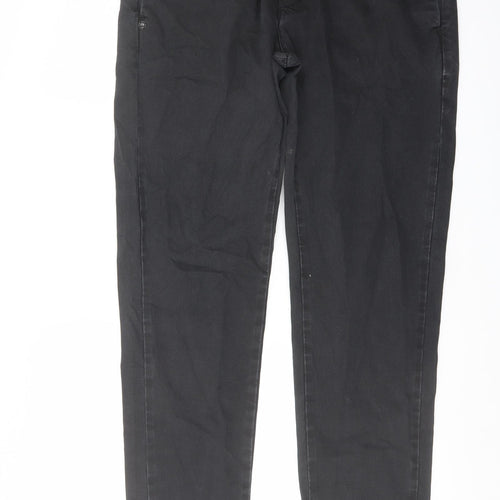 Replay Mens Black Cotton Straight Jeans Size 32 in L30 in Regular Button