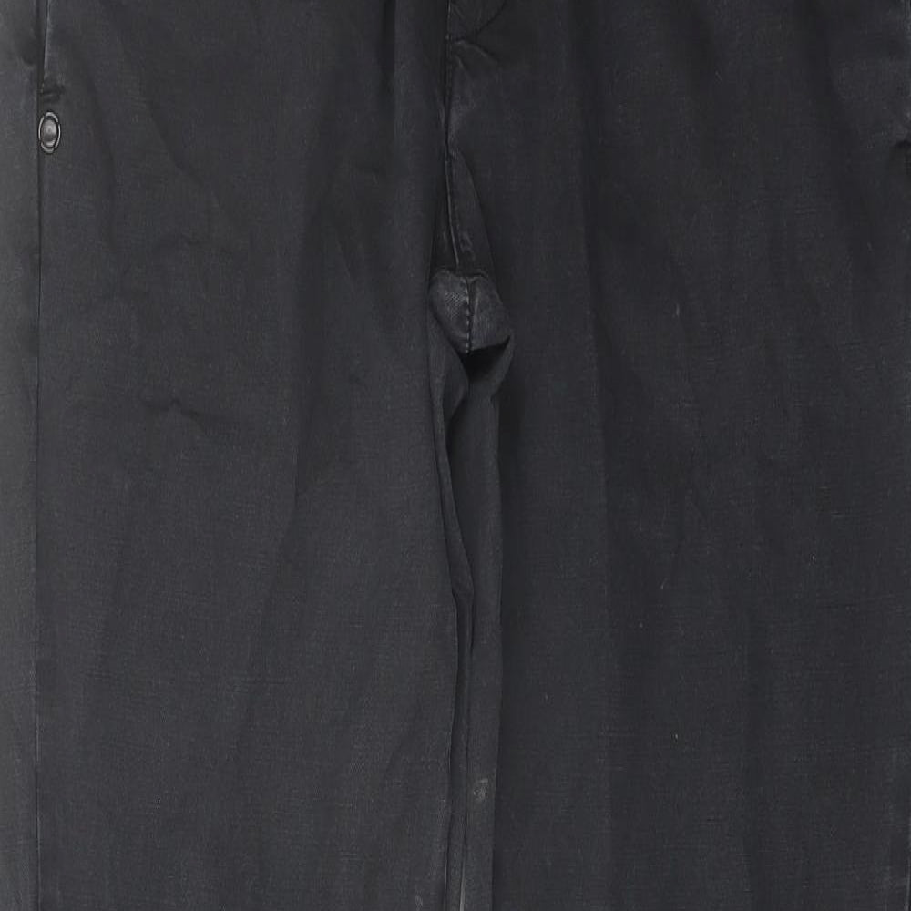 Replay Mens Black Cotton Straight Jeans Size 32 in L30 in Regular Button