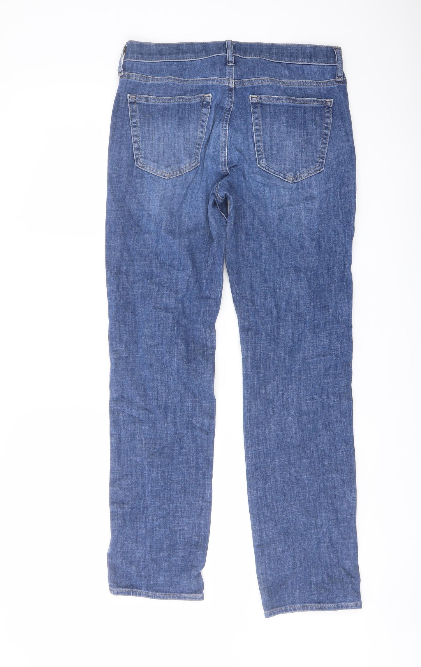 Gap Womens Blue Cotton Straight Jeans Size 28 in L29 in Regular Button