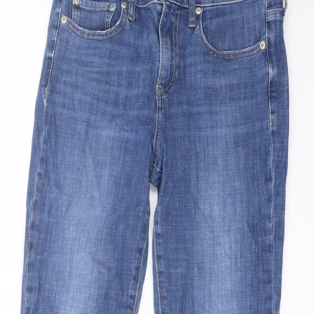 Gap Womens Blue Cotton Straight Jeans Size 28 in L29 in Regular Button