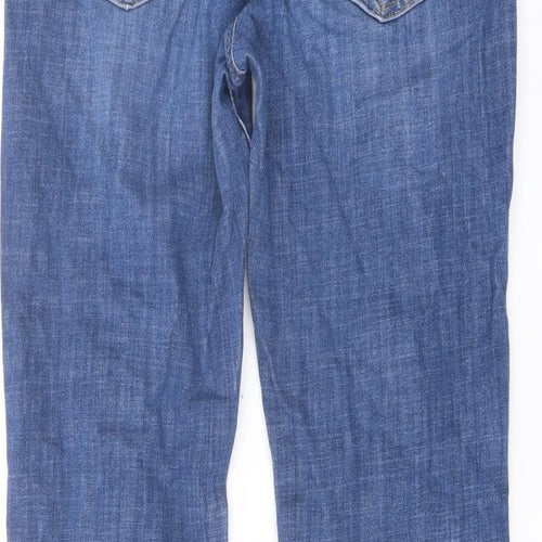Gap Womens Blue Cotton Straight Jeans Size 28 in L29 in Regular Button