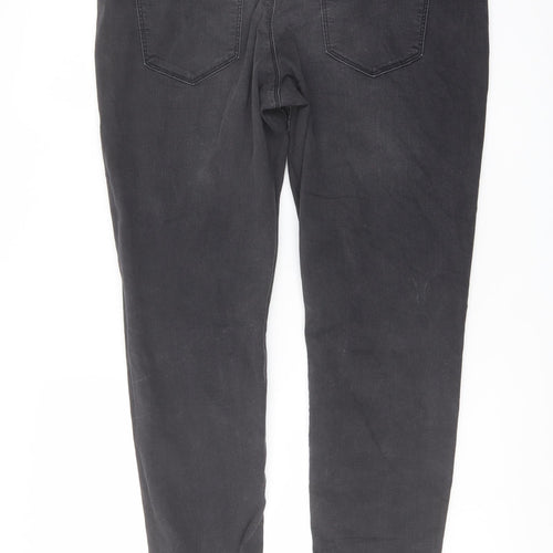 Marks and Spencer Womens Grey Cotton Jegging Jeans Size 16 L27 in Regular Button