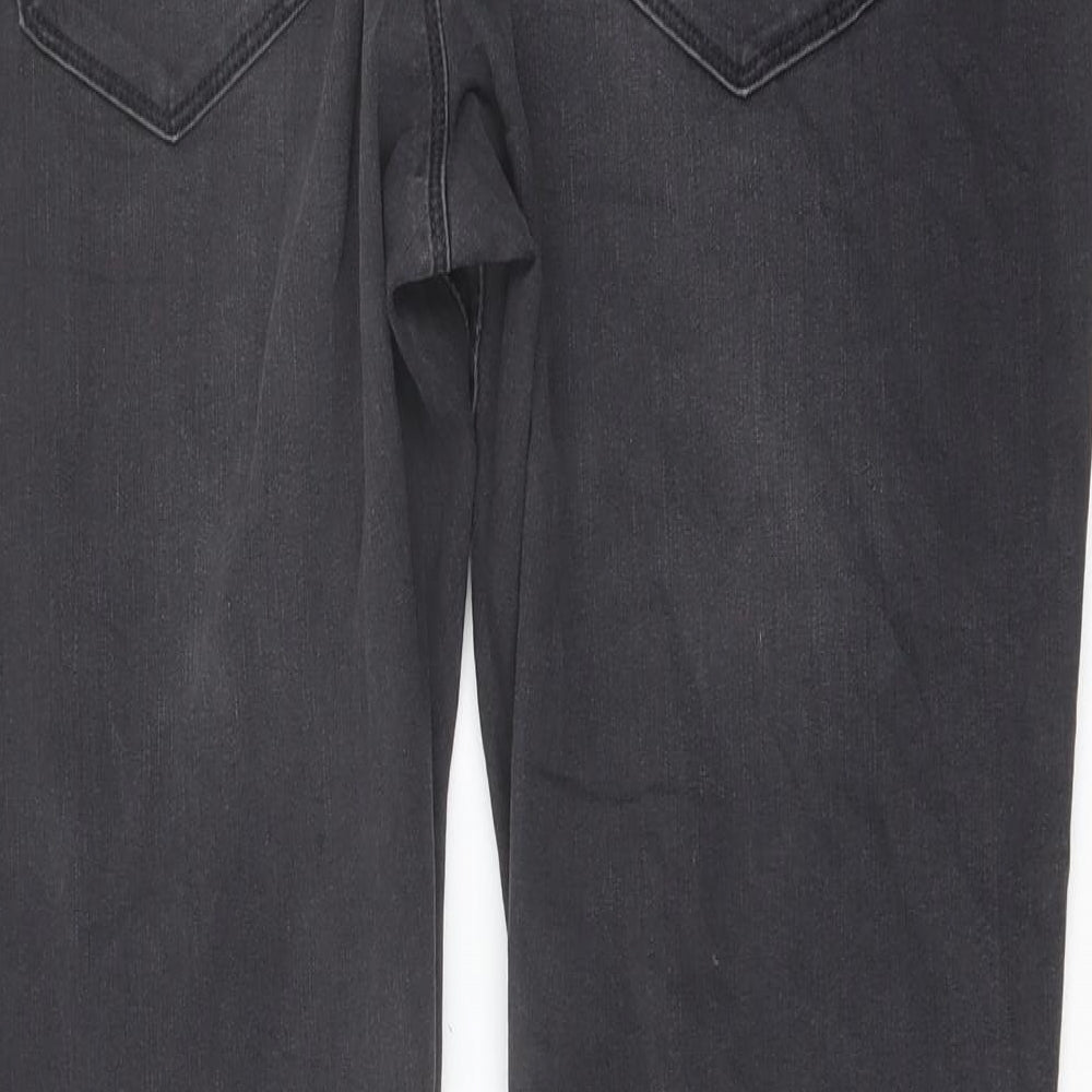 Marks and Spencer Womens Grey Cotton Jegging Jeans Size 16 L27 in Regular Button