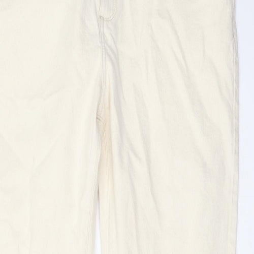 Autograph Mens Ivory Cotton Straight Jeans Size 38 in L33 in Slim Button