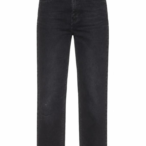 Marks and Spencer Womens Black Cotton Straight Jeans Size 10 L25 in Regular Button