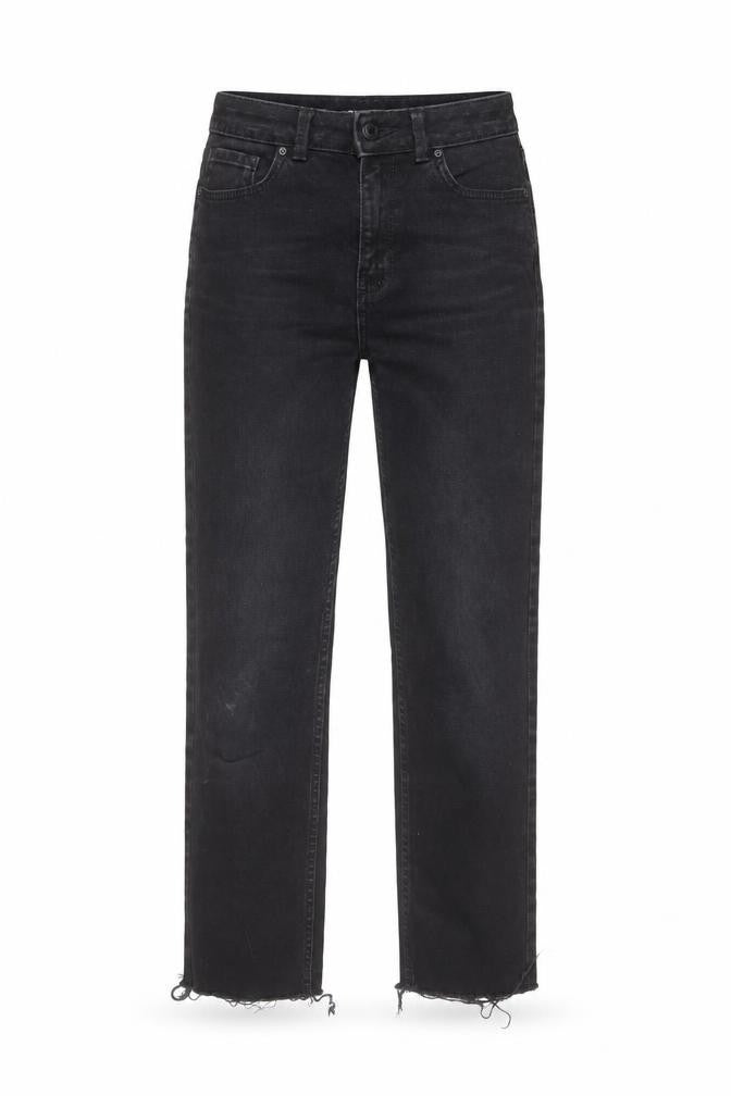 Marks and Spencer Womens Black Cotton Straight Jeans Size 10 L25 in Regular Button