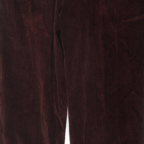 Blue Harbour Mens Brown Cotton Trousers Size 38 in L29 in Regular Button