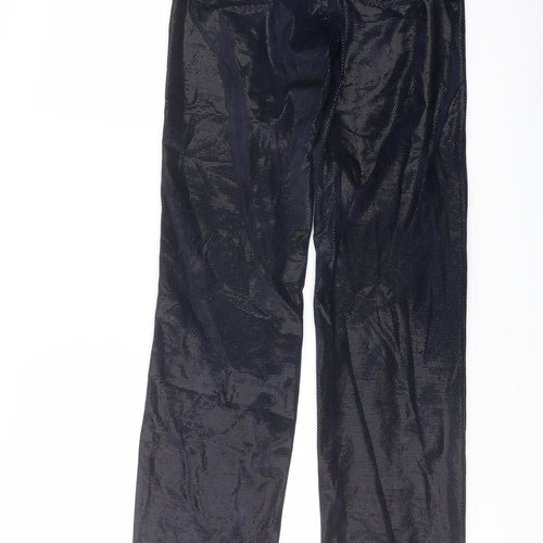 Red Apple Womens Blue Cotton Trousers Size 28 in L32 in Regular Button