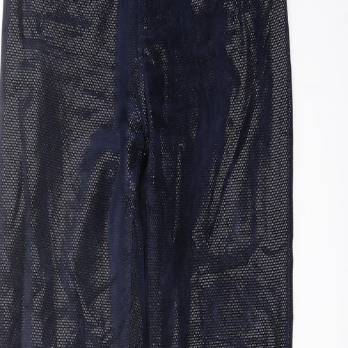 Red Apple Womens Blue Cotton Trousers Size 28 in L32 in Regular Button
