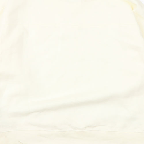 Zara Womens Ivory Polyester Pullover Sweatshirt Size L Pullover