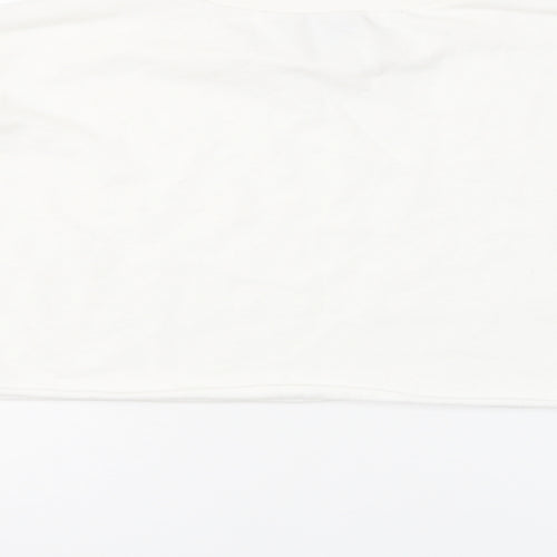 Missguided Womens White Polyester Pullover Sweatshirt Size 14 Pullover