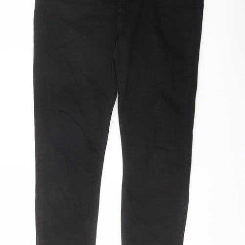 Rochelle Hukmes Womens Black Cotton Skinny Jeans Size 12 L28 in Regular Button