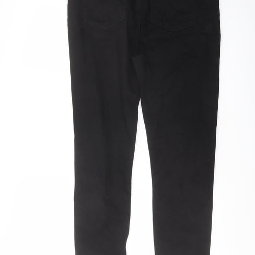 Rochelle Hukmes Womens Black Cotton Skinny Jeans Size 12 L28 in Regular Button