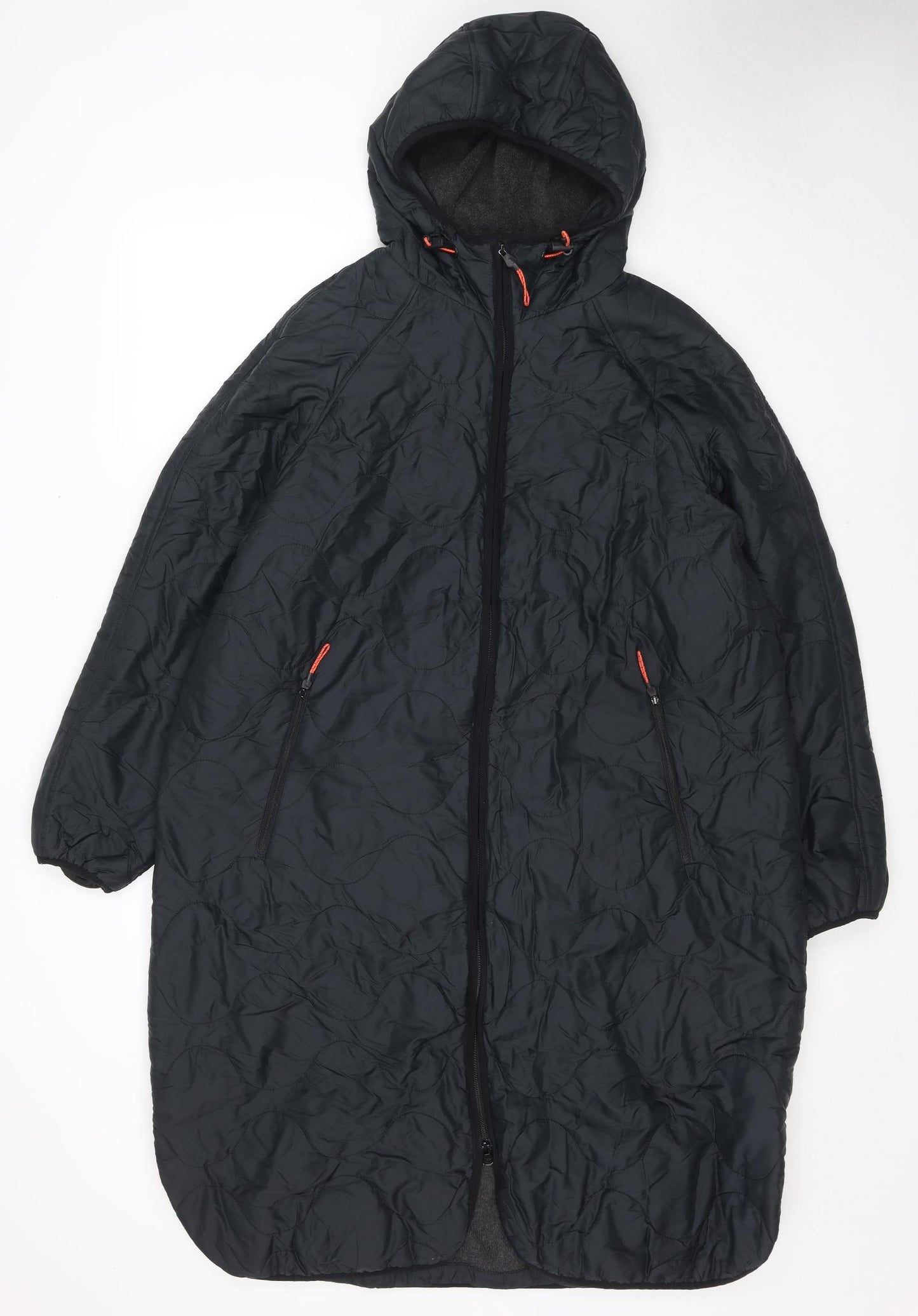 GOODMOVE Womens Black Quilted Jacket Size 10 Zip