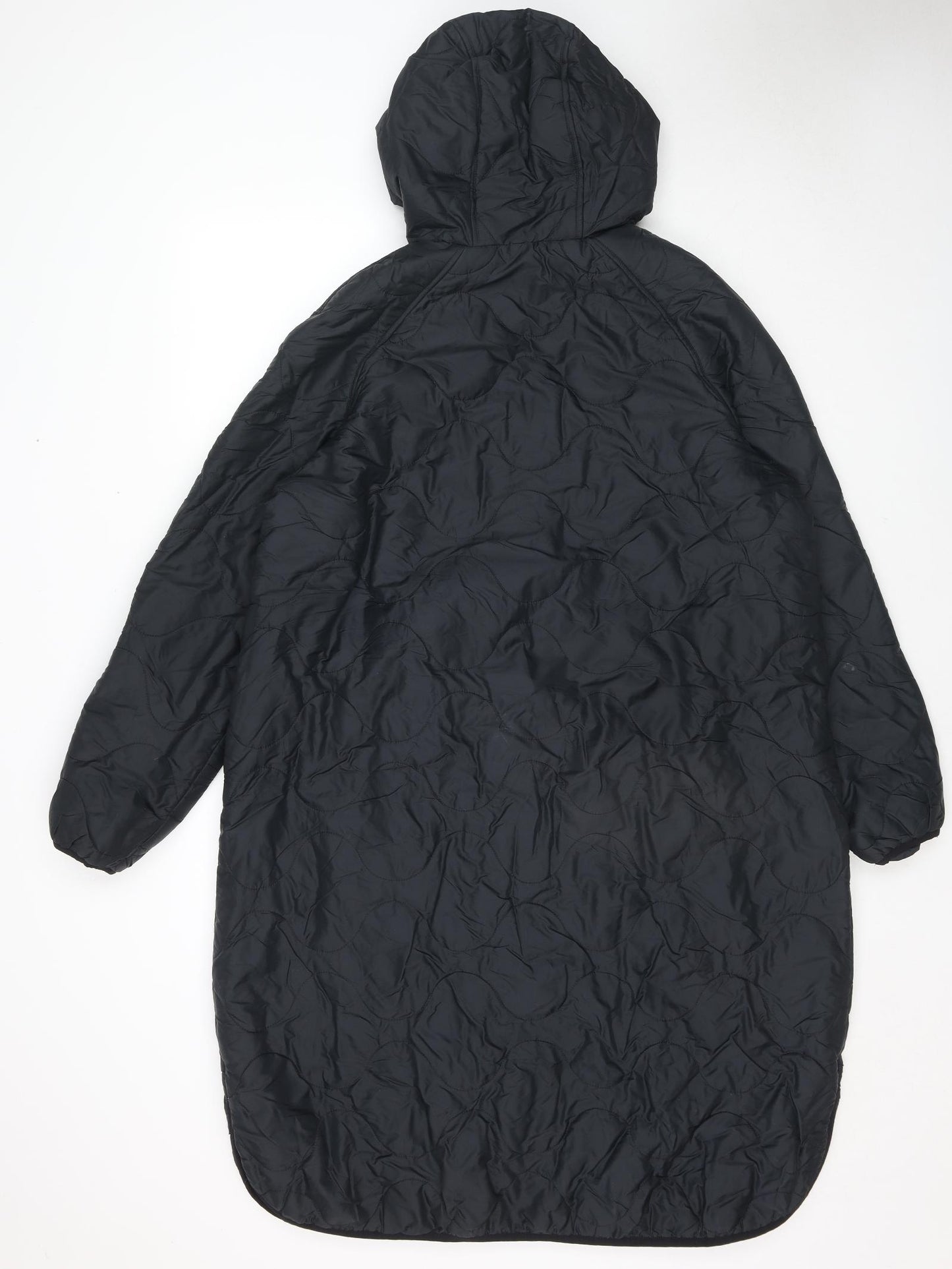 GOODMOVE Womens Black Quilted Jacket Size 10 Zip